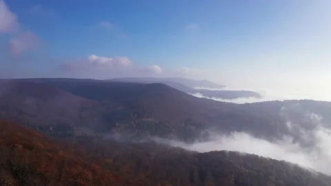 Drone flight over Germany landscape, Hohenstein Stock Footage 144385165