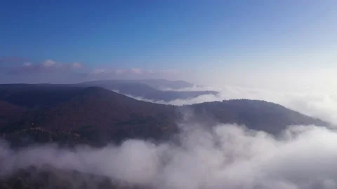 Drone flight over Germany landscape, Hohenstein Stockbeeldmateriaal 144385202