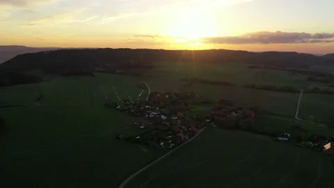 Drone flight over Germany landscape Vídeos de archivo 144385219
