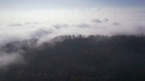 Drone flight over Germany landscape, Hohenstein Видео 144385310