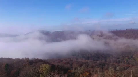 Drone flight over Germany landscape, Hohenstein Stock Footage 144385524