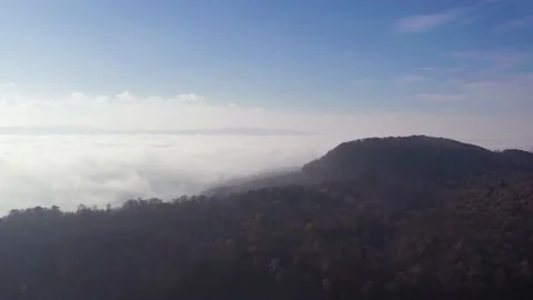 Drone flight over Germany landscape, Hohenstein Stockbeeldmateriaal 144385963