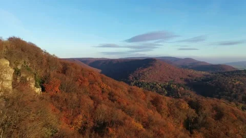 Drone flight over Germany landscape, Hohenstein Stock-Footage 144391583