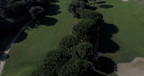 Drone flight over golf course Stock-Footage 92088484