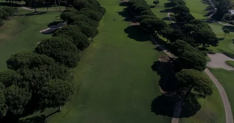 Drone flight over golf course Stock-Footage 92088993