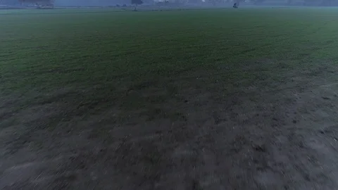 Drone flight over green fields Video stock 99203747