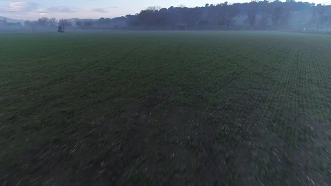 Drone flight over green fields Video stock 99203830