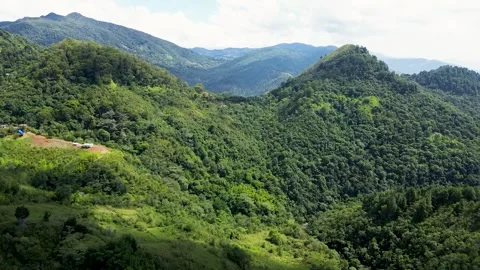Drone Flight Over Green Mountains in the Farallones of Cali Stock Footage 321506065