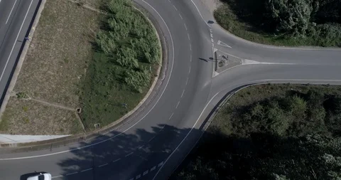 Drone flight over highway Stock Footage 95899908