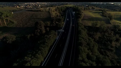 Drone flight over highway Stock-Footage 97756027