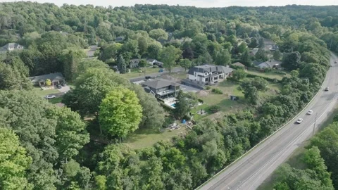 Drone flight over highway Stock Footage 229562558