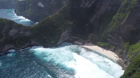 Drone Flight Over Kelingking Beach, Nusa Penida Stock Footage 248231201