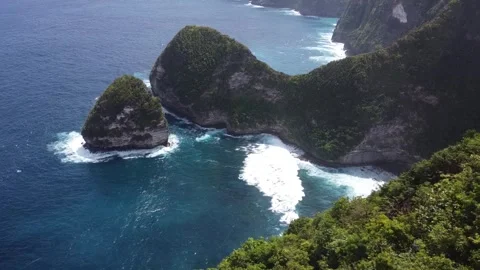 Drone Flight Over Kelingking Beach, Nusa Penida Stock Footage 248231585