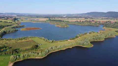 Drone flight over lake, Germany Vidéo 141112887