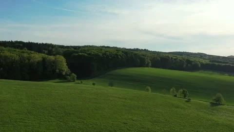 Drone flight over Lower Saxony landscape, Germany Stock Footage 134403213