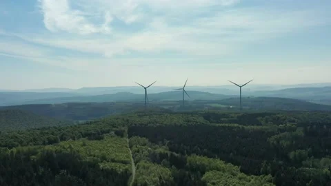 Drone flight over Lower Saxony landscape, Germany Stock Footage 134405656