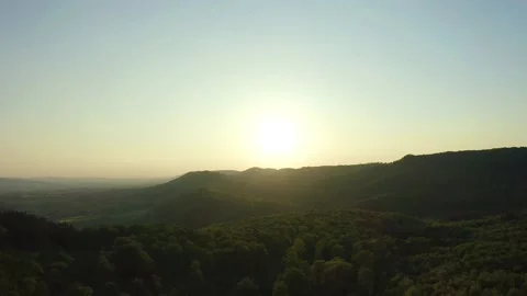 Drone flight over Lower Saxony landscape, Germany Stock Footage 134407634