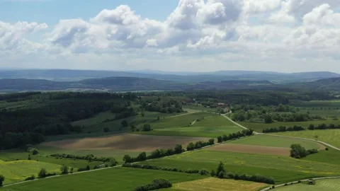 Drone flight over Lower Saxony landscape, Germany Vídeos de archivo 134411075
