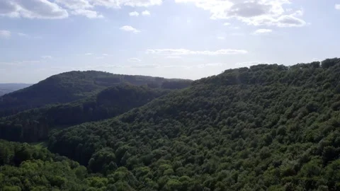 Drone flight over Lower Saxony landscape, Germany Stock Footage 134418647