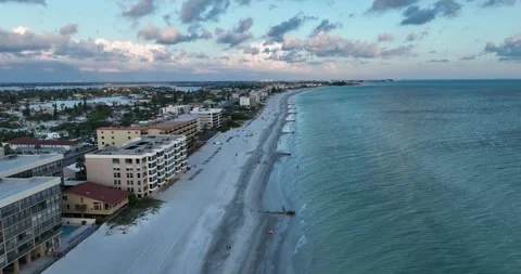 Drone Flight Over Madeira Beach Florida Video stock 246892824