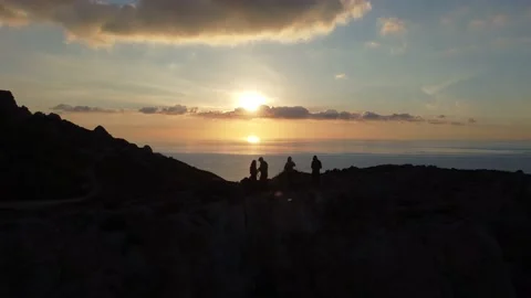 Drone flight over Maltese Cliffs at Sunset 4K Video stock 222442192