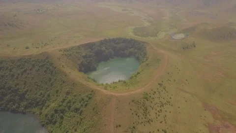 Drone flight over Melong, Cameroon Stock Footage 260901746
