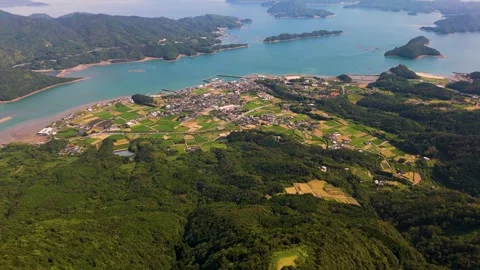 Drone Flight Over Mount Kuradake and Surrounding Landscape Vídeos de archivo 336389108
