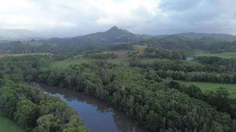 Drone Flight Over Mullumbimby Stock Footage 334906093