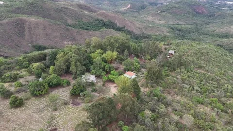 Drone Flight Over Natural Landscape Near Brasília Video stock 325593306
