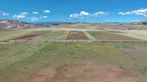 Drone flight over a plateau at the Peruvian Andes Stock Footage 273309844