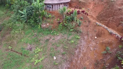 Drone flight over PNG Eastern Highland valleys Stock Footage 95528636