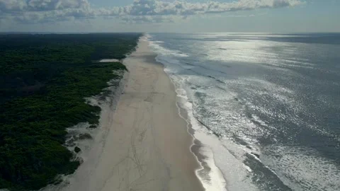 Drone Flight Over Praia de Torrao do Lameiro Beach, Atlantic Coast of Portugal 스톡 동영상 312752943