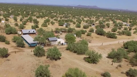 Drone flight over ranch Stock-Footage 81769276