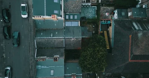 Drone flight over residential buildings in South London, England. Stock Footage 85459531