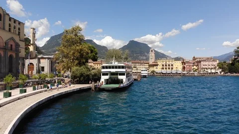 Drone Flight over Riva Stock Footage 115495271