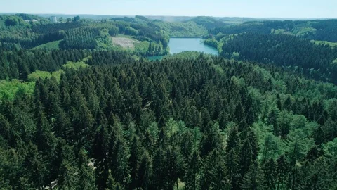 Drone flight over river Stock Footage 89619728