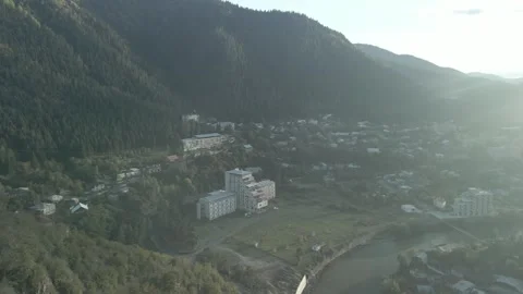 A drone flight over a river Stock Footage 291704769