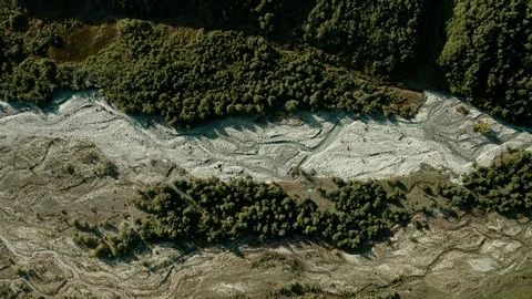 Drone flight over a river in the vicinity of Adishi Stock Footage 116665731