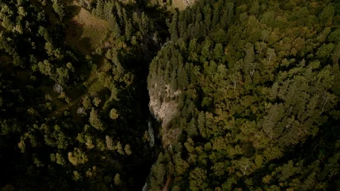 Drone flight over a river in the vicinity of Adishi Stock Footage 116666214