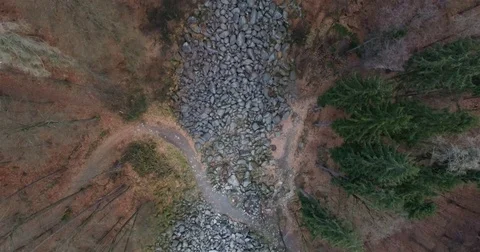 Drone flight over a rocky landscape Stock Footage 72568023