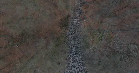 Drone flight over a rocky landscape Stock Footage 72568041