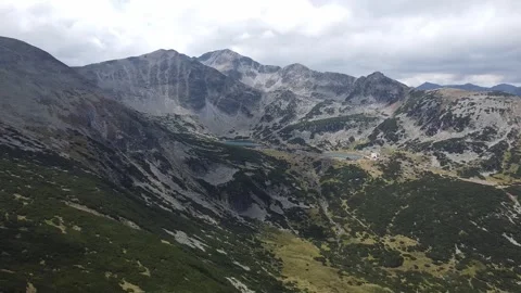 Drone Flight over Rocky Rila Mountains in Autumn Stock Footage 332465902