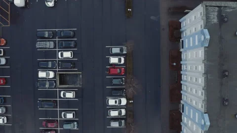 Drone Flight Over Roofs Of Flats Of Aarhus Video stock 133446916