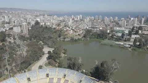 Drone flight over Sausalito lagoon with the city and coastline in the background Stock Footage 235948645