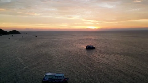 Drone Flight over the Sea 1 Stock Footage 240879194