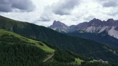 Drone flight over Seiser Alm in South Tyrol in Italy Stock Footage 138361625