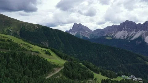 Drone flight over Seiser Alm in South Tyrol in Italy Stock Footage 138362146