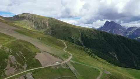 Drone flight over Seiser Alm in South Tyrol in Italy Video stock 138362450