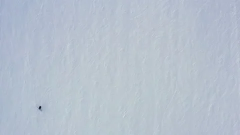 Drone flight over skier ride in a ski resort in winter time Stock Footage 148152167