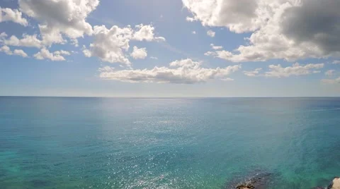 Drone flight over small caribbean seaside city Stock Footage 46847768